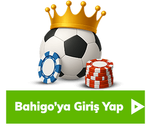 futbol topu, kral tacı ve jetonlar içeren bahigo güncel giriş adresi görseli